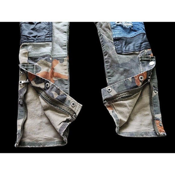 Jordan Craig Jeans Boy 12 Slim Camo Patchwork Legacy Edition Distressed Woodland - Picture 15 of 16